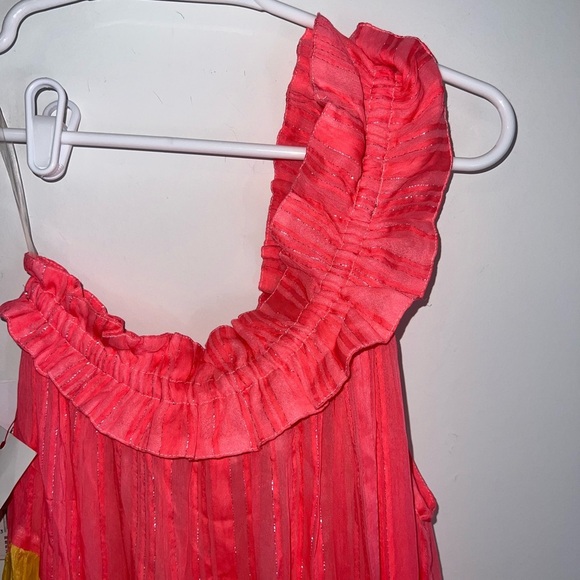 SUNDRESS NEW S/XS Stevie Palma mix color Colorful Ruffled Maxi Dress - Picture 9 of 14